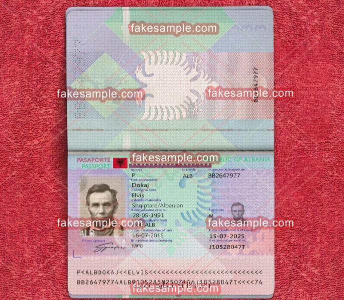 Passport Category with Fake Sample